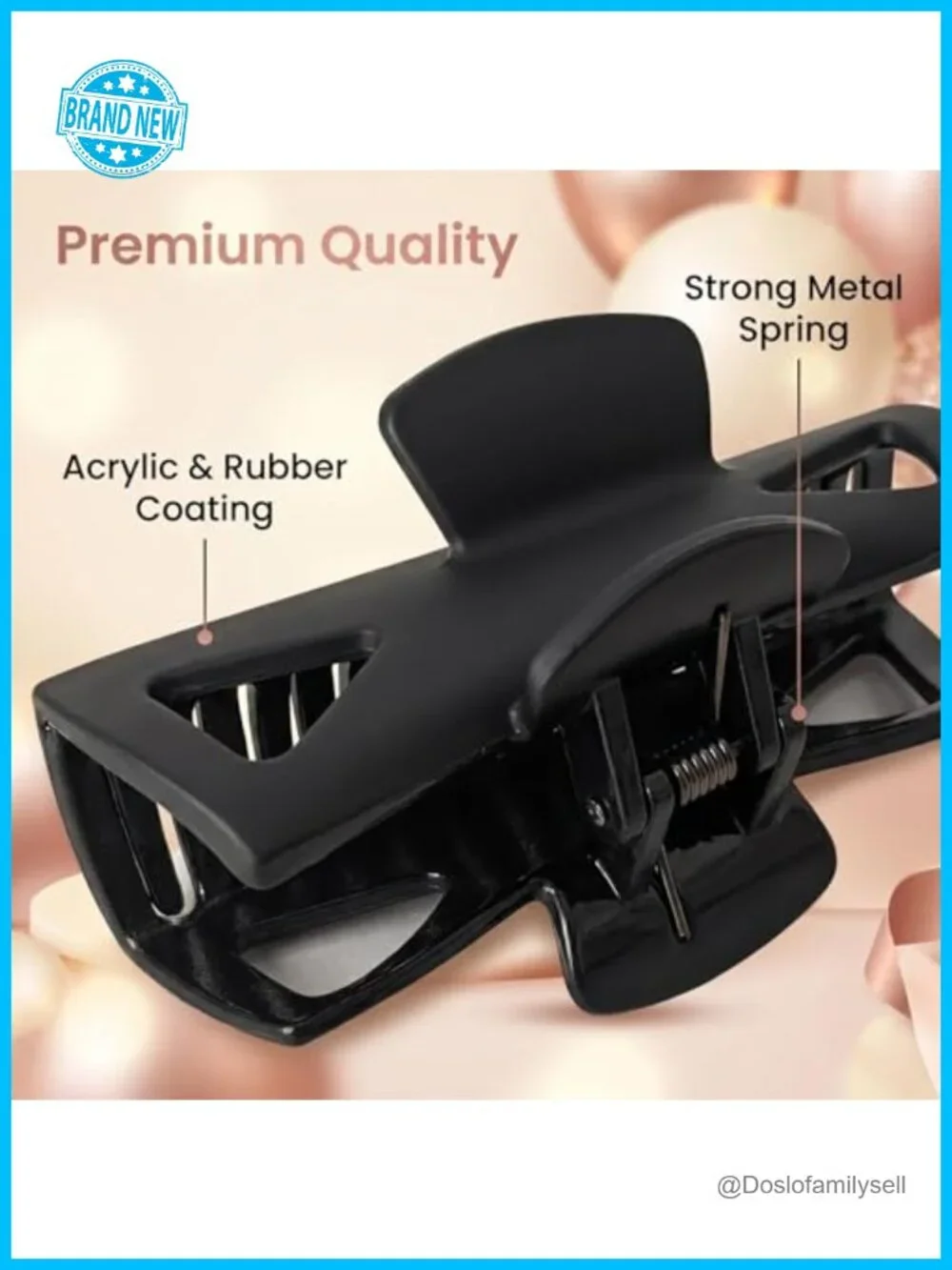 Acetate Hair Claw Clip, Strong Hold Non-Slip for Thick Hair, Durable Hair